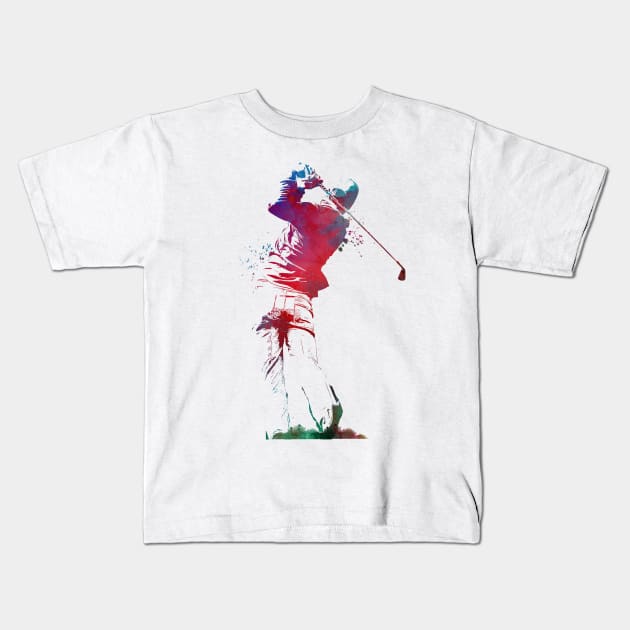 golf player sport art #golf #sport Kids T-Shirt by JBJart